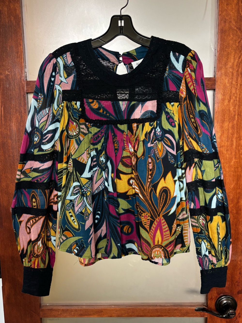 Bohemian Floral Peasant Blouse - Multicolor